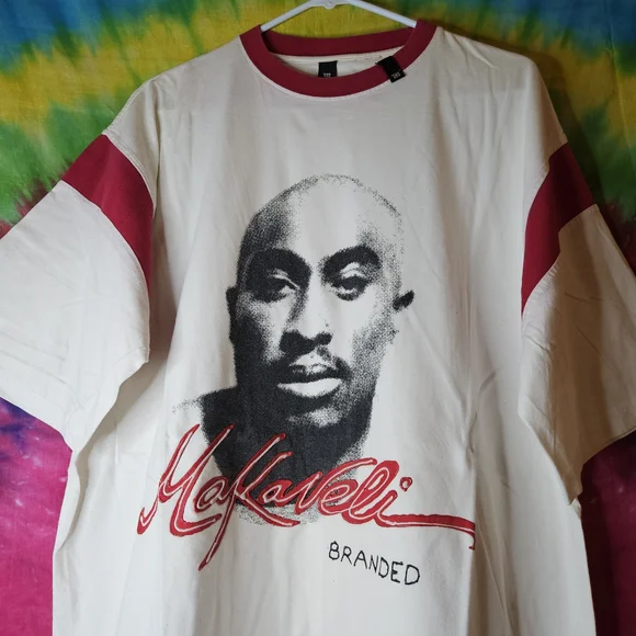 Vintage 2pac Makaveli 2 Tone Shirt Size L (FITS LIKE XL) Grail - Picture 4 of 8